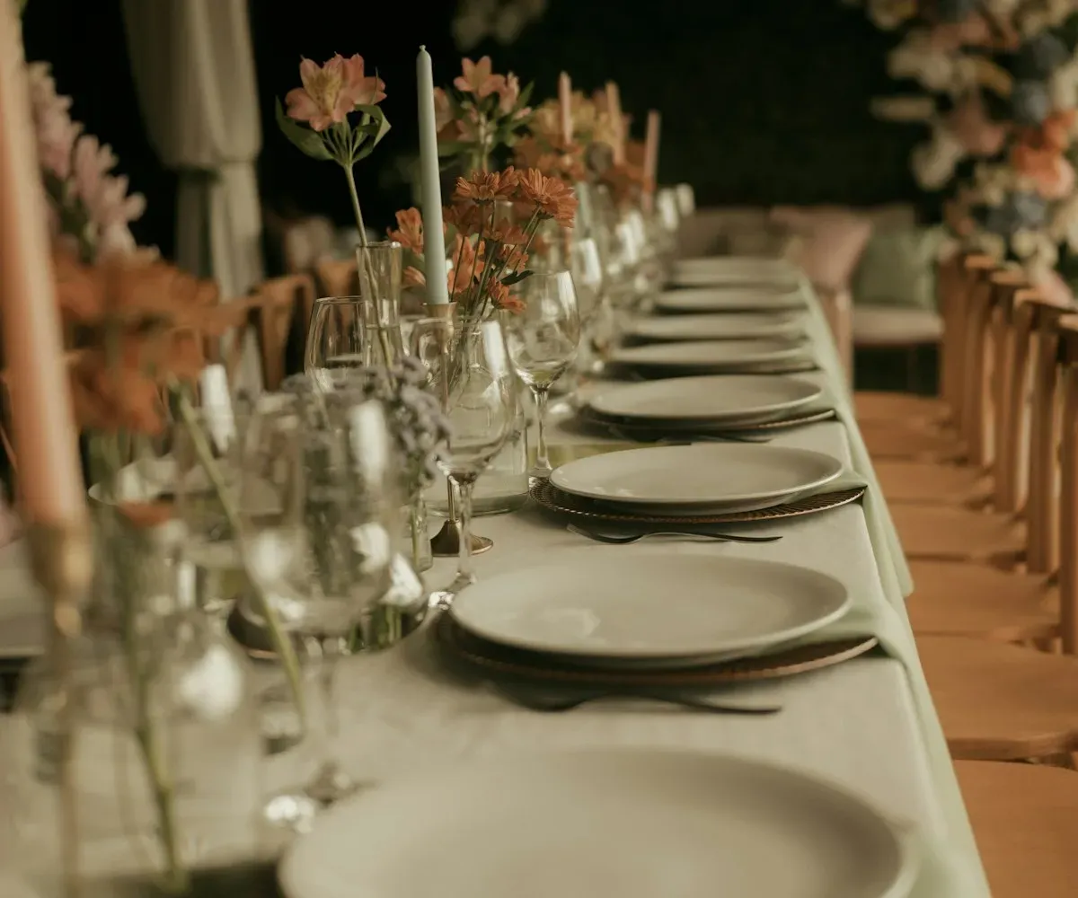 Wedding team reviewing a seating plan together around a shared table